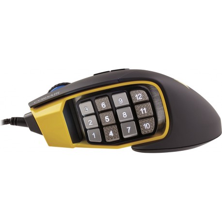 Corsair Mouse Gaming Scimitar RGB CH 9000091 NA Negro/Amarillo - Envío Gratuito