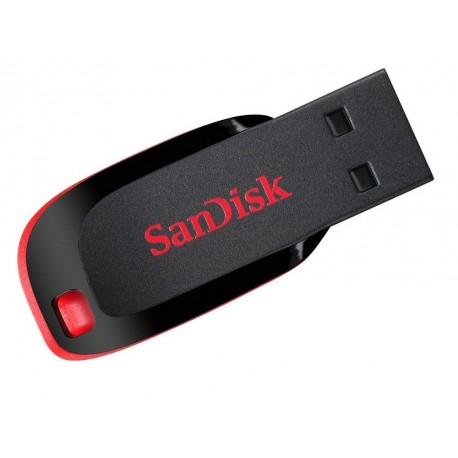 SanDisk Memoria USB Cruzer Blade 16 GB USB 2.0 Negro/Rojo - Envío Gratuito