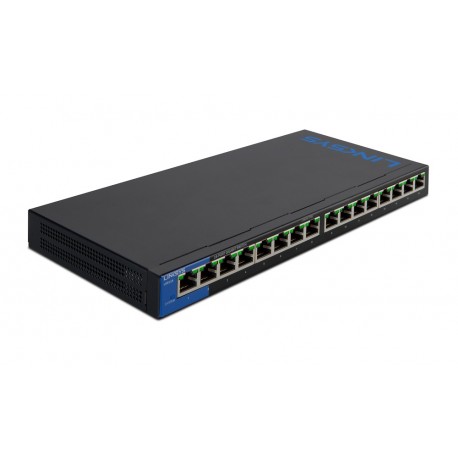 Linksys Switch 16 puertos Gigabit con PoE Negro/Azul - Envío Gratuito