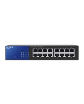 Linksys Switch de 16 puertos Gigabit SS3016 Negro/Azul