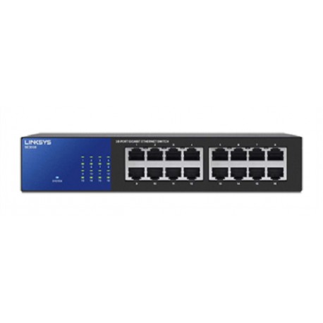 Linksys Switch de 16 puertos Gigabit SS3016 Negro/Azul - Envío Gratuito