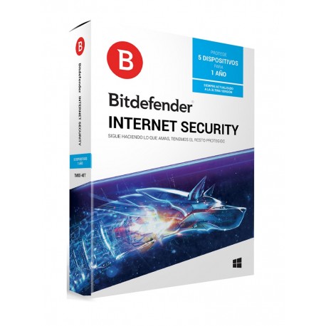 Bitdefender Internet Security 1 Año 5 usuarios - Envío Gratuito