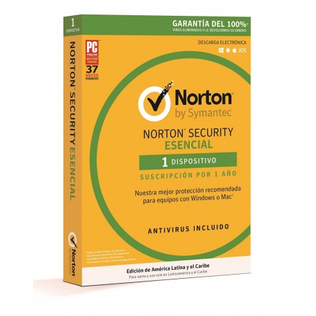 Norton Security Esencial 1 Año 1 dispositivo - Envío Gratuito