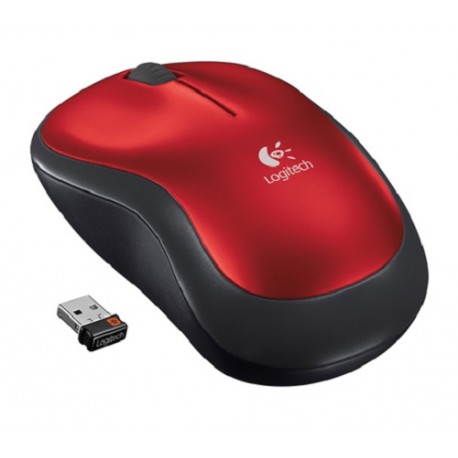 Logitech Mouse Wireless M185 Rojo - Envío Gratuito
