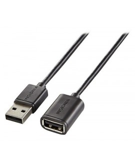 Insignia Cable extensión USB 2.0 A/A de 6' Negro - Envío Gratuito