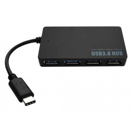 Boba HUB 4 puertos USB 3.1 Tipo C a USB IGUTC12 Negro - Envío Gratuito