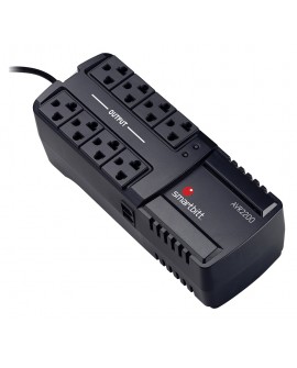 Smartbitt Regulador AVR 2200 VA de 8 contactos Negro - Envío Gratuito