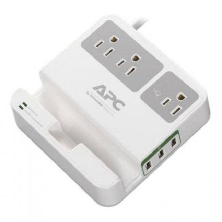 APC Supresor de picos 3 salidas 3 USB Blanco - Envío Gratuito