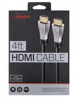 Rocketfish Cable HDMI 4K 1.2 mts Negro - Envío Gratuito