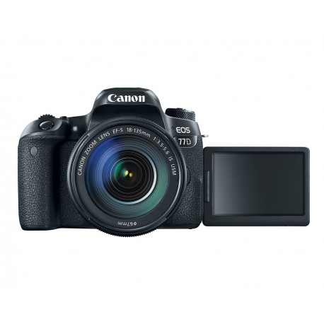 Canon Cámara EOS 77D EF-S 18-135mm IS USM Negro - Envío Gratuito