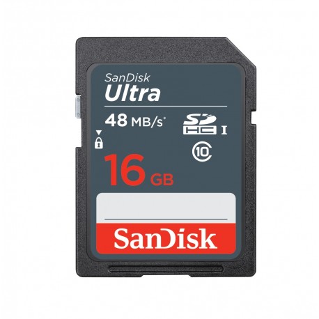 Sandisk Tarjeta SD Ultra UHS-I 16GB Negro - Envío Gratuito