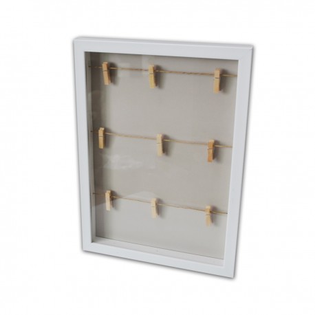 Instax Marco de madera 9 pinzas Blanco - Envío Gratuito