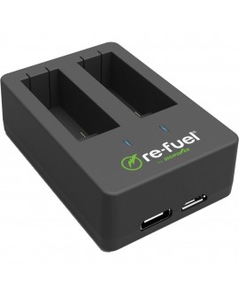 Re-Fuel Cargador dual para batería de GoPro 5 Negro - Envío Gratuito