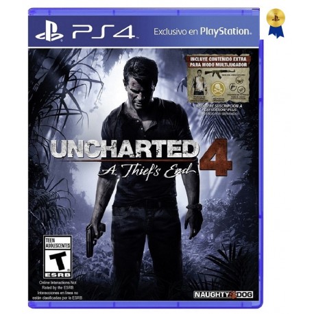 PS4 Uncharted 4: A Thief´s End Acción y aventura - Envío Gratuito