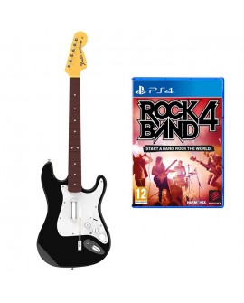 PS4 Rock Band 4 Wireless Fender Stratocaster Guitar Controller Bundle Música - Envío Gratuito