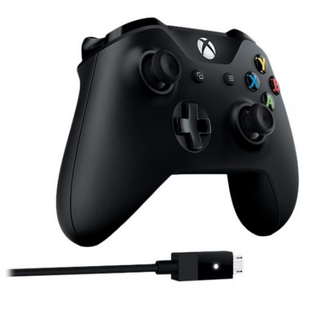 Microsoft Control inalámbrico para Xbox One + Cable para Windows Negro - Envío Gratuito