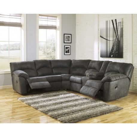 Ashley Furniture Sala de 2 piezas reclinable Pewter Gris - Envío Gratuito
