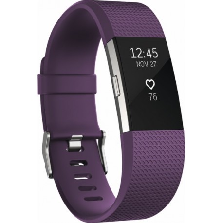 Fitbit Pulsera Charge 2 Morado con Plata Chico - Envío Gratuito