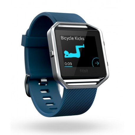 Fitbit Pulsera de Ejercicio Fitbit Blaze Azul Gris Talla Grande - Envío Gratuito