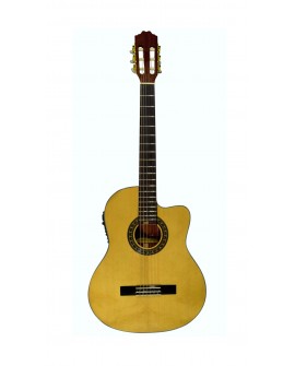 La Sevillana Guitarra acústica UR-6CEQ Natural - Envío Gratuito