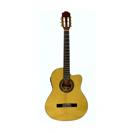 La Sevillana Guitarra acústica UR-6CEQ Natural - Envío Gratuito
