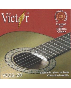 Encordado para guitarra Guit Victor nylon negro con borla 20 - Envío Gratuito