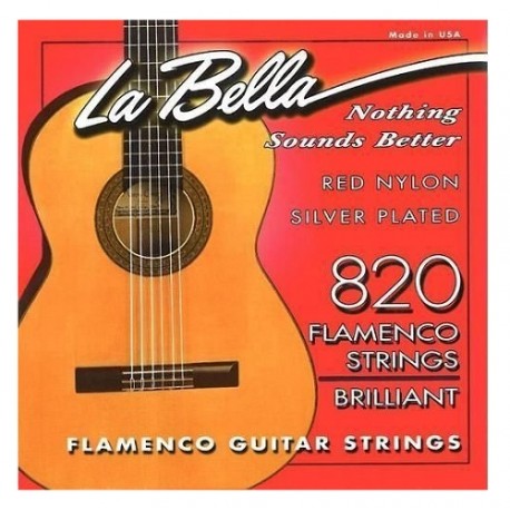 La Bella Cuerda para guitarra acústica 820 Nylon Rojo - Envío Gratuito