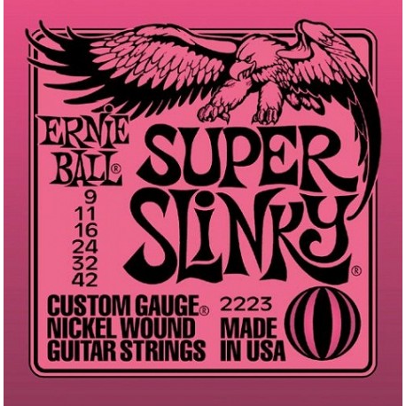 Ernie Ball Cuerda para guitarra eléctrica Super Slinky Rosa - Envío Gratuito