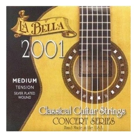 La Bella Cuerda para guitarra acústica 2001M Plata - Envío Gratuito