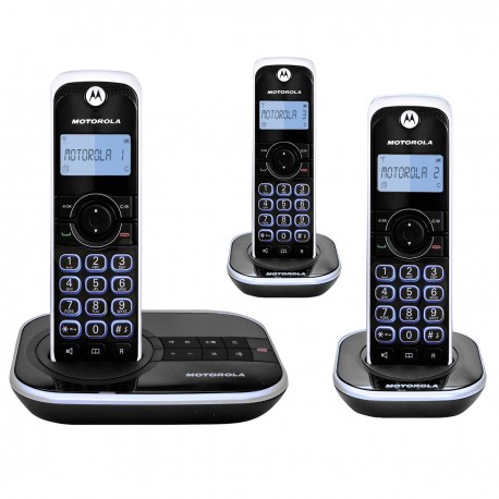 Motorola Teléfono inalámbrico GATE4500CE-3 Negro - Envío Gratuito