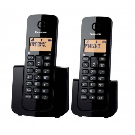 Panasonic Teléfono Inalámbrico Duo TGB112 Negro - Envío Gratuito