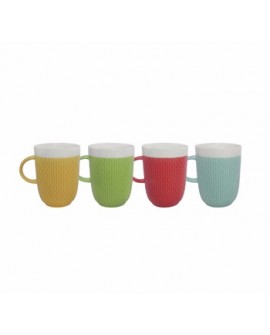 Crown Baccara Juego de tazas de porcelana 4 piezas Distintos colores - Envío Gratuito