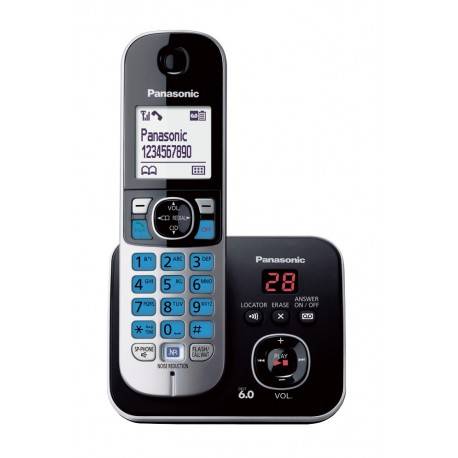 Panasonic Teléfono Inalámbrico KX-TG6821 Con contestadora Negro - Envío Gratuito